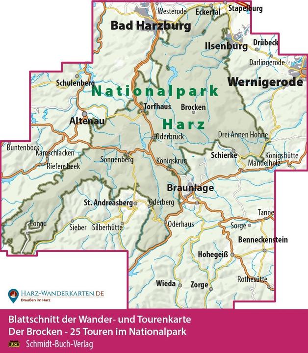 Produktbild Der Brocken,Wander-u.Mountainbike-Karte