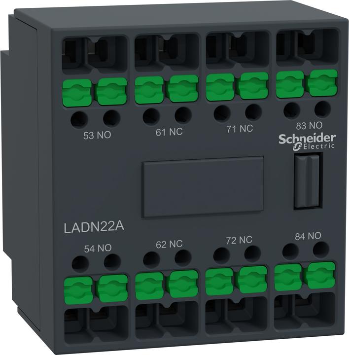 Actual product image Schneider Hilfsschalterblock LADN22A 2S+2Ö SnapIN Anschlussklemmen