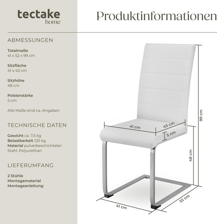 Actual product image tectake Schwingstuhl