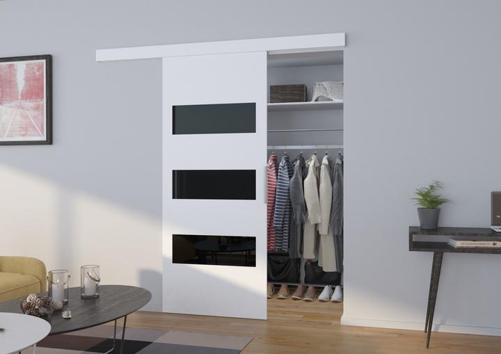 Bianco con lacobel nero