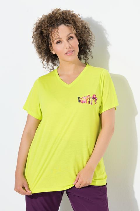 Produktbild Ulla Popken Funktions-Shirt, Wild, V-Ausschnitt, Halbarm (46, 48)