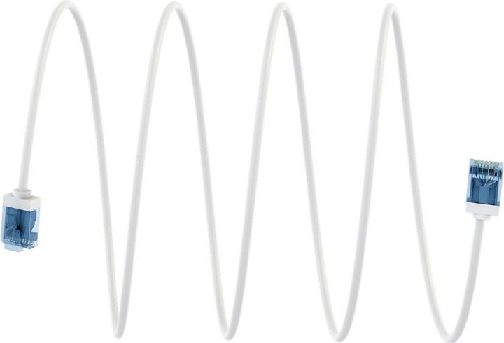Produktbild Goobay Ultraflexibles CAT 6A Patchkabel, slim, U/UTP, weiss (U/UTP, CAT6a, 0.50 m)