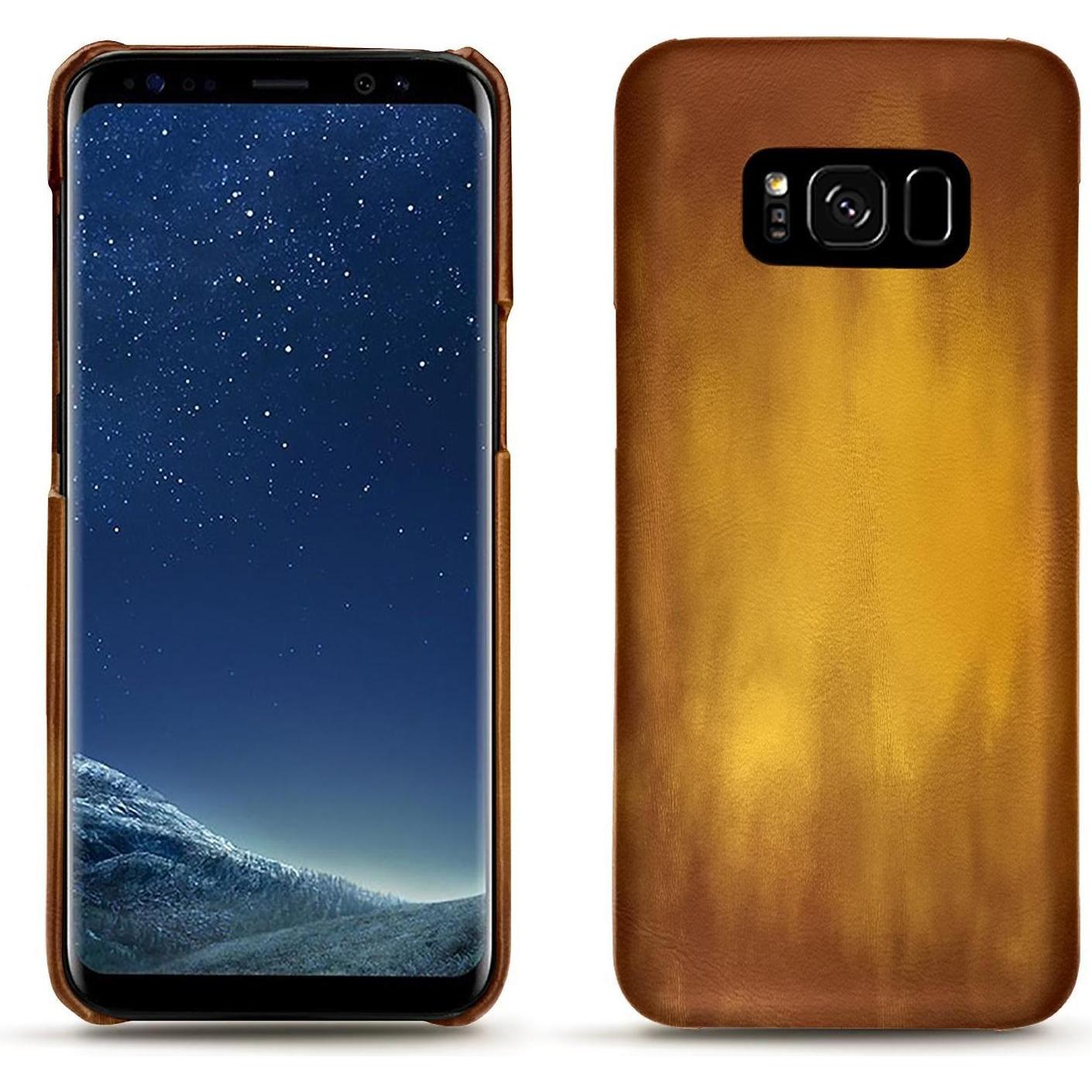 Thumbnail - Noreve Lederschutzhülle (Samsung Galaxy S8+), Smartphone Hülle, Gold