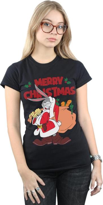 Immagine prodotto Looney Tunes Santa Bugs Bunny Maglietta Donna (M)