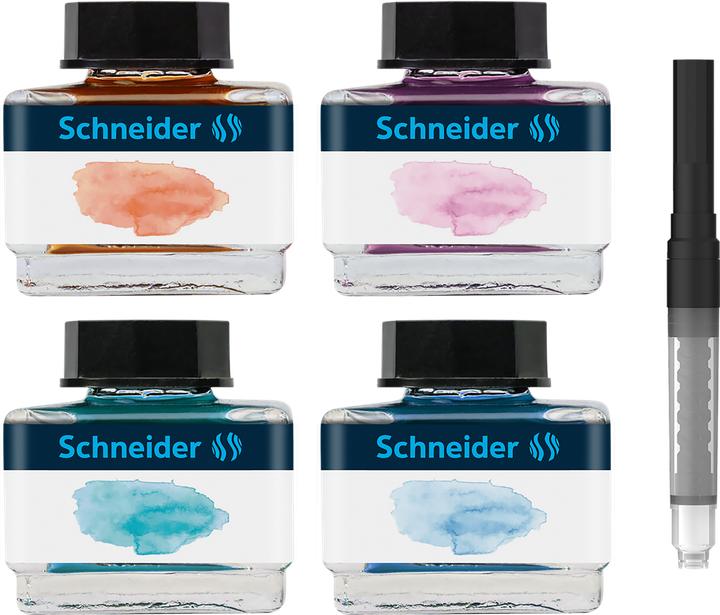 Actual product image Schneider Writing utensil set ink glass 15 ml / ink converter (Multicoloured, 5 pcs.)