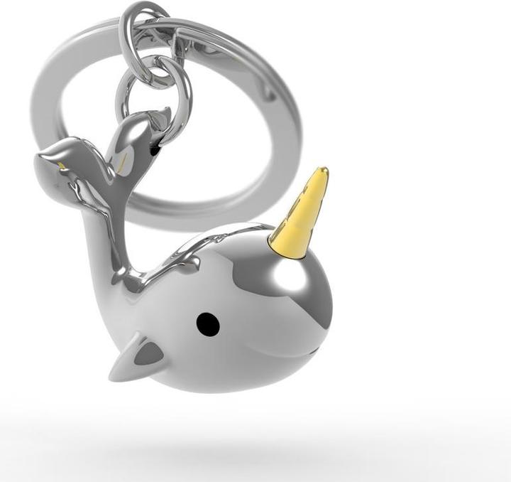 Actual product image Metalmorphose Keyring Narwhal
