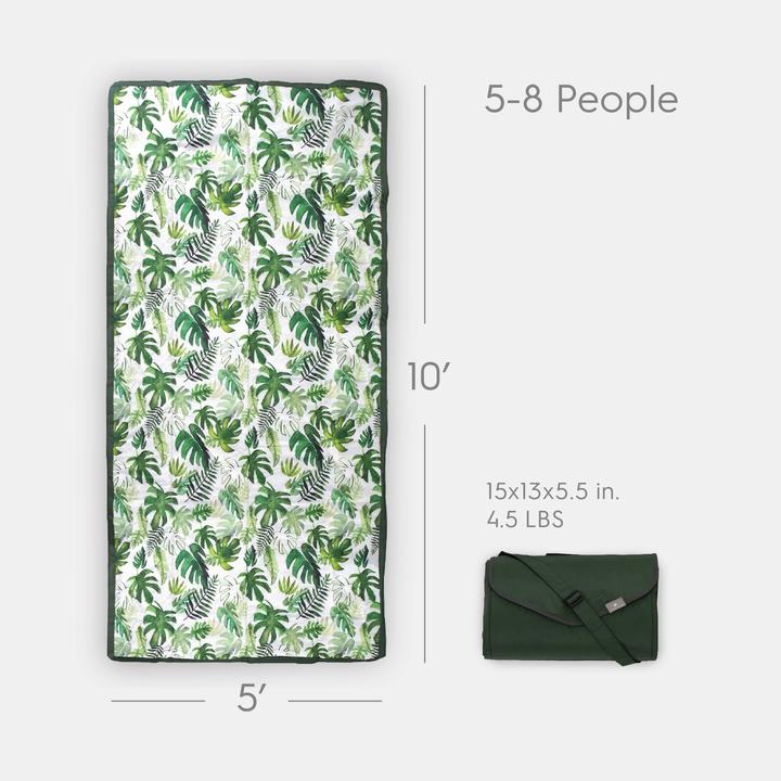 Produktbild little unicorn Outdoor Blanket Extra Big - Tropical Leaf
