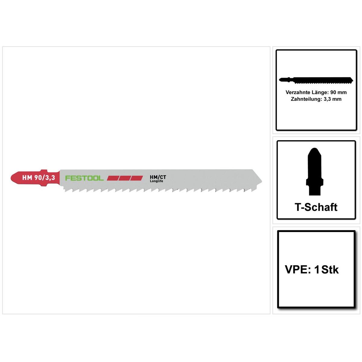 Thumbnail - Festool, Sägeblatt, Stichsägeblatt HM 90/3,3