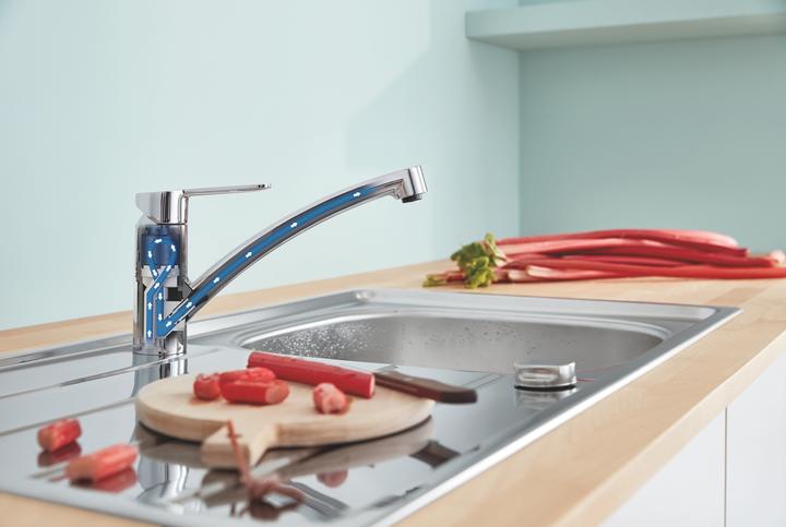 Actual product image Grohe Kchenarmatur mit Einhebelmischer BauEco chrom glnzend 31680000