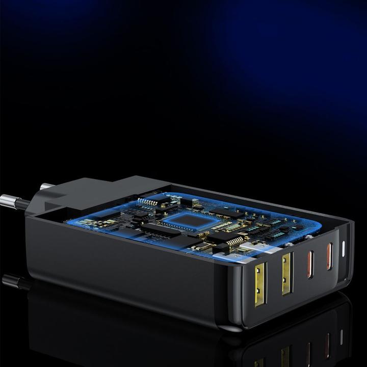 Produktbild Choetech Ladegerät GaN 140W 4 Ports (2x USB C, 2x USB) schwarz (PD6005) (140 W, 1 Port)