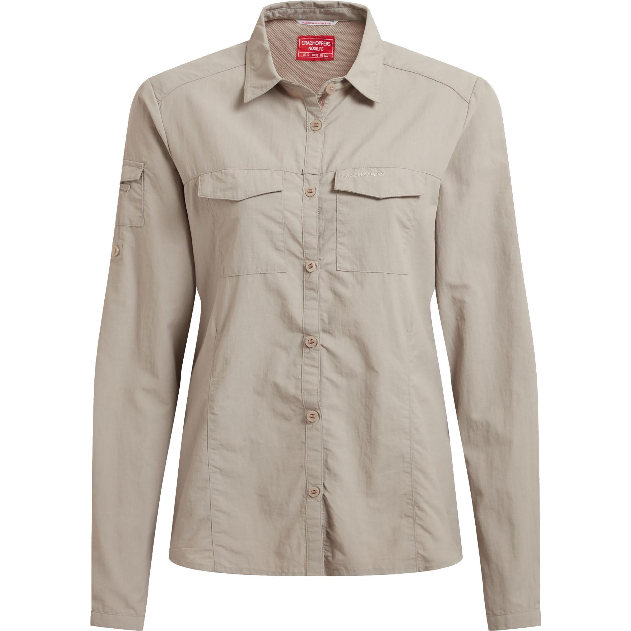 Craghoppers, Damen, Bluse, Women's Nosilife Adventure Langarm Bluse III, Beige, (XS)