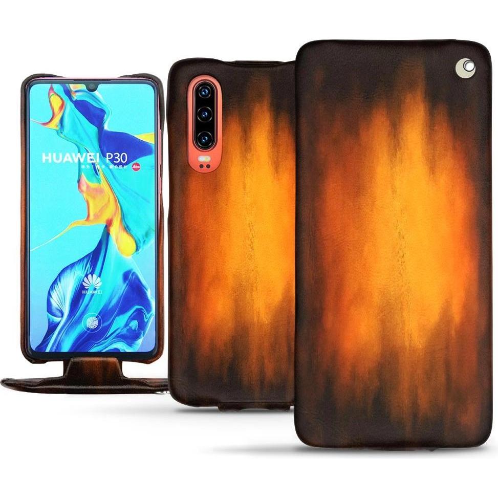 Thumbnail - Noreve Lederschutzhülle vertikal (Huawei P30), Smartphone Hülle, Violett