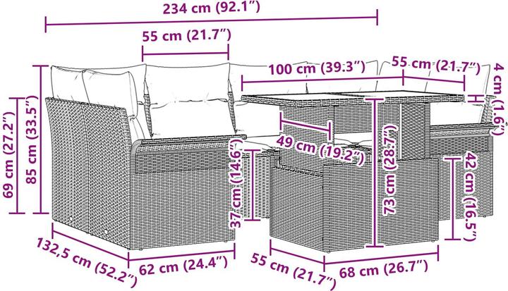 Produktbild vidaXL Gartensofa-set