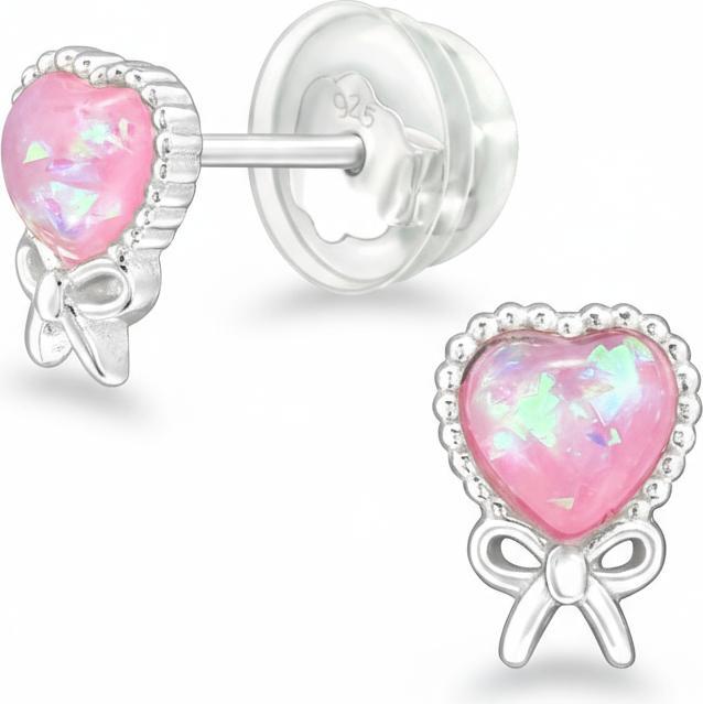 Immagine prodotto Maxte Kinder- Silber-Herz mit Imitiertem Opal (Argento 925, Argento sterling)