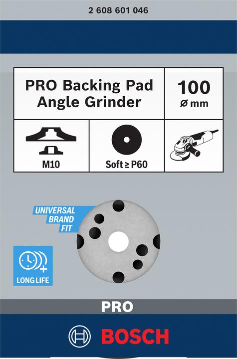 Actual product image Bosch Professional Zubehör PRO Backing Pad soft, 125 mm, M10, soft (P60)