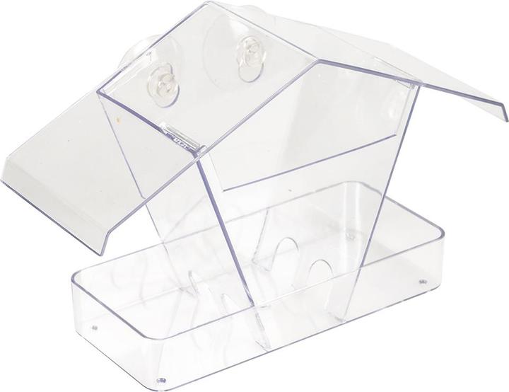 Immagine prodotto Duvo+ BILBAO mangiatoia da finestra per uccelli, trasparente, 24 x 9 x 15 cm
