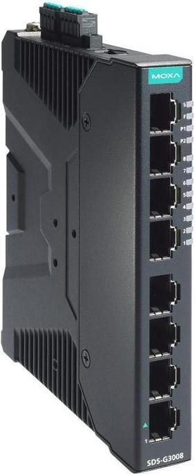 Produktbild Moxa Kompakter industrieller Full-Gigabit-Smart-Ethernet-Switch mit 8 101001000BaseT(X) p (8 Ports)