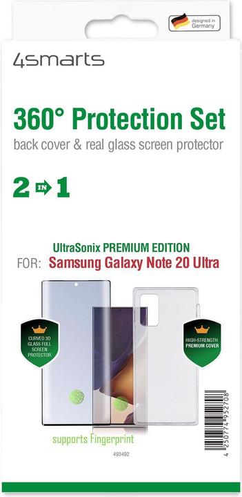 Produktbild 4smarts 360° Protection Set Premium UltraSonix (Samsung Galaxy Note 20 Ultra)