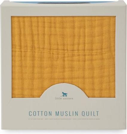 Immagine prodotto little unicorn Trapunta in mussola di cotone - Senape (120 x 120 cm)