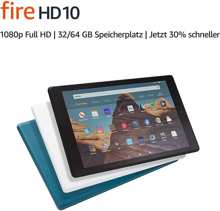 Image du produit Amazon Fire HD 10 (WLAN uniquement, 10.10", 32 Go, Noir)