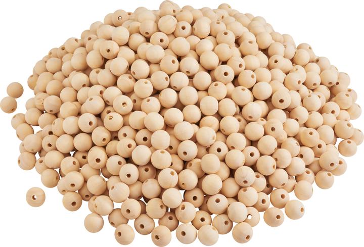 Actual product image VBS XXL wooden balls drilled through