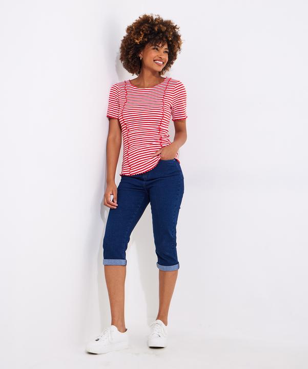 Produktbild Joe Browns Exposed Seam Striped Scoop Neck Tee (44)