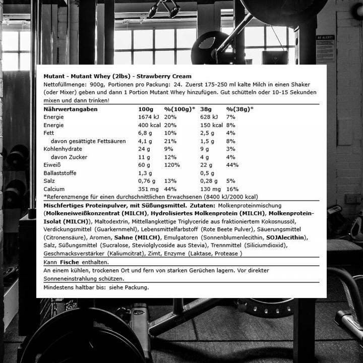 Produktbild Mutant Whey (1030 g, 1 x, Strawberry Cream)