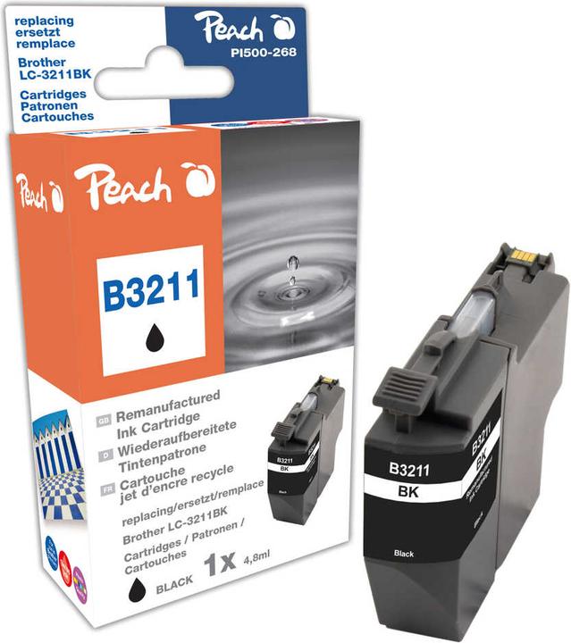 Produktbild Peach Inktpatroon zwart compatibel met Brother LC-3211BK (BK)