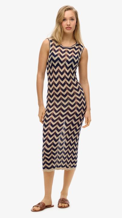 Image du produit Superdry Robe pull mi-longue zigzag femme (XS)