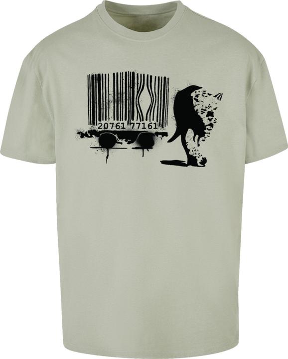 Produktbild Merchcode Brandalised - Barcode Leopard Heavy Oversize Tee - 189207 (L)