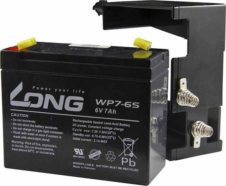 Immagine prodotto Kung Long Batteria al piombo gel con adattatore per torcia elettronica Horizont Tele-Flash 6V 7Ah (6 V, 7 Ah)