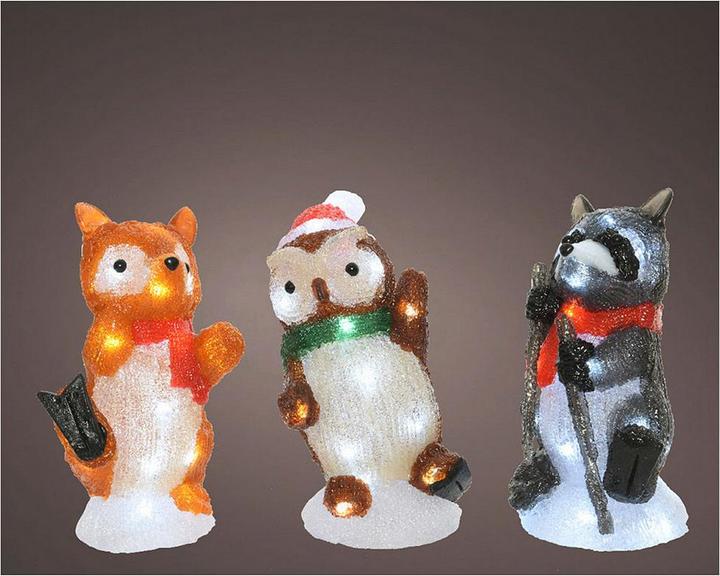 Lumineo Leuchtende Dekoration Weihnachten tiere Acryl