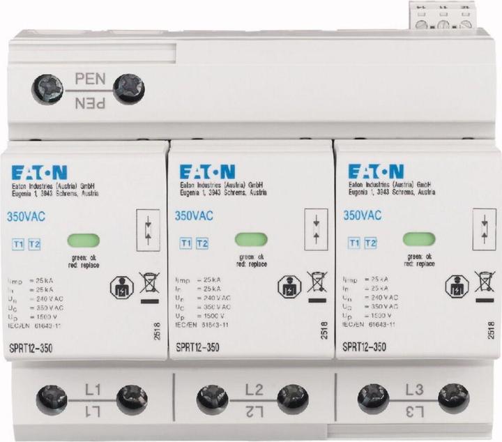 Actual product image Eaton SPRT12-350/3-AX Kombi-195235Ableiter,Überspannungsschutz T1&T2