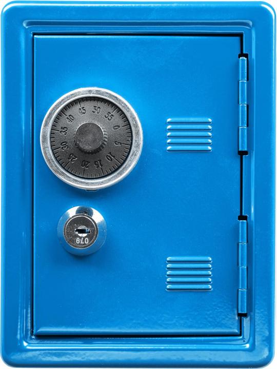 Actual product image Idena Saving safe blue 120x100x160mm (12 x 10 x 16 cm)