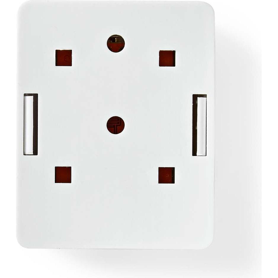 Nedis Network Wall Box On-Wall 1 Port(s) STP CAT6 Straight Female Gold Plated PVC White Polybag, Video Converter