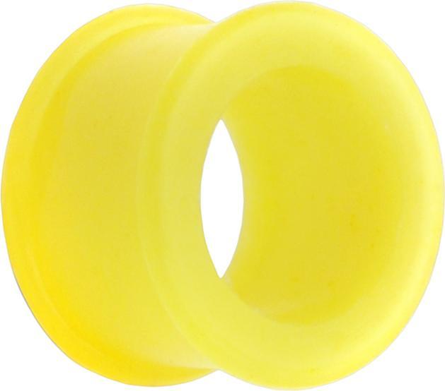 Image du produit Star Piercing Tunnel épais jaune (Titane, sans laiton, Silicone)