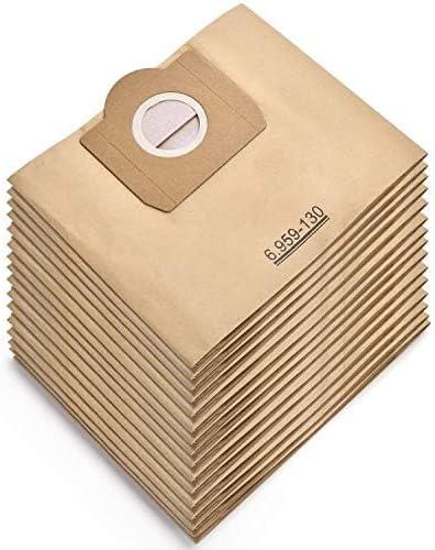 Image du produit Plutoos WD3 Sacs aspirateur pour Karcher 6.959-130.0 Sacs filtre papier 1629 MV3 A2201/2204 (15 x)