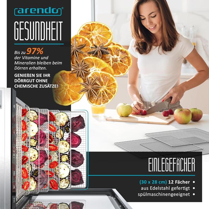 Produktbild Arendo Dörrautomat mit 12 Gittern