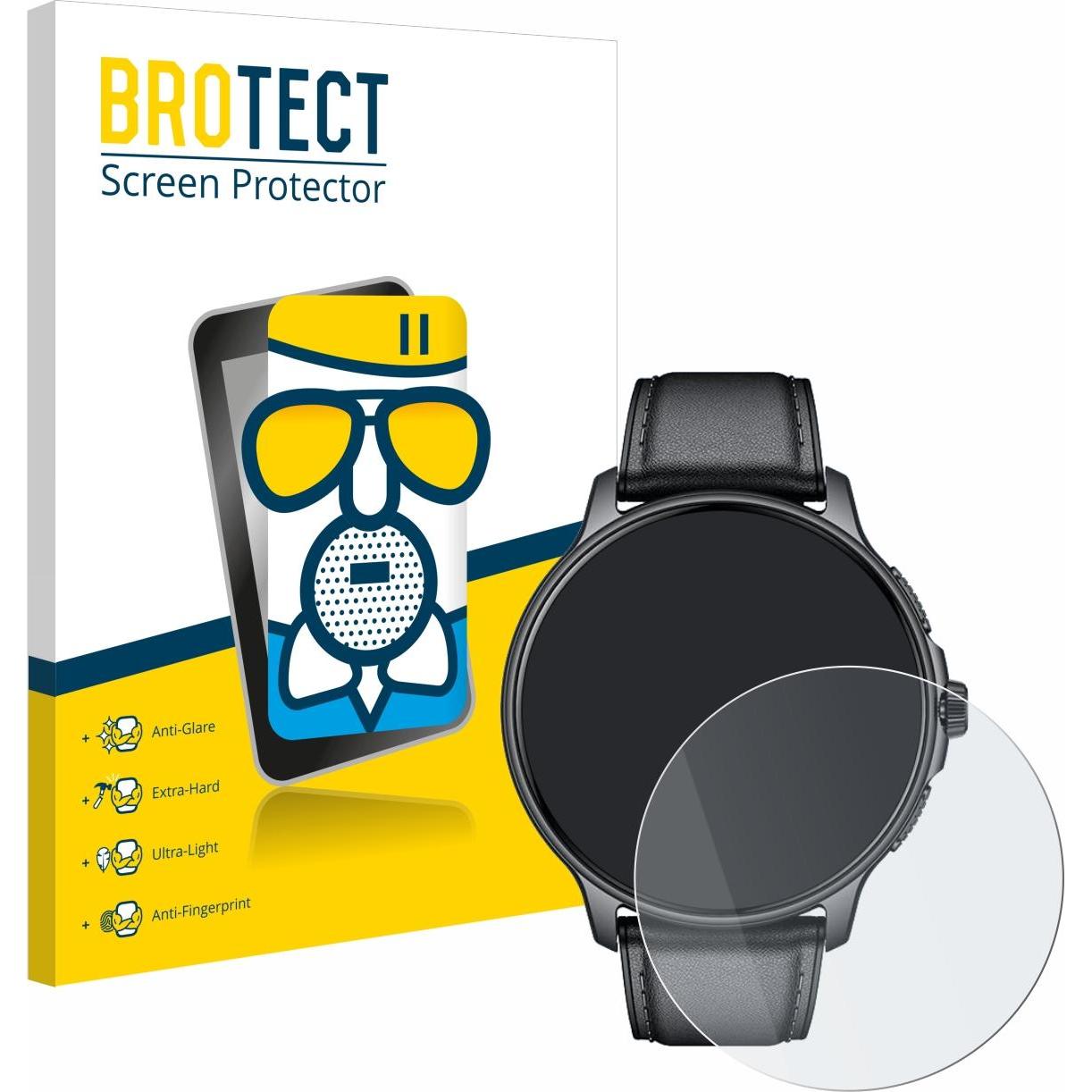BROTECT Schutzglas Schutzfolie Displayschutz Display Schutz Glas Folie matt, Smartwatch Schutzfolie, Grau
