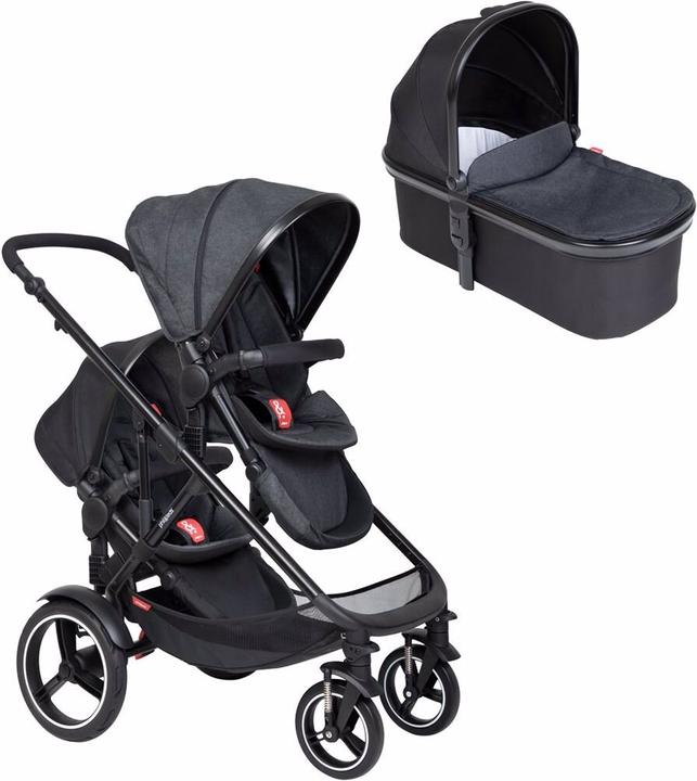 Actual product image Phil & Teds Voyager V6 Sibling Stroller with Carrycot