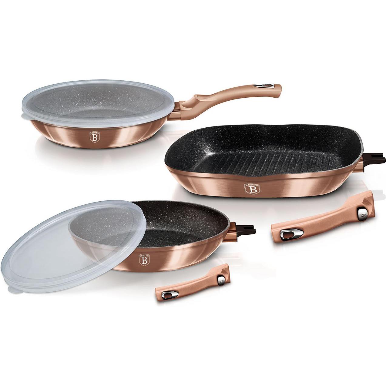 Thumbnail - BerlingerHaus 3 GRANITE BAKING KIT BH-7038, Pfanne + Kochtopf, Bronze