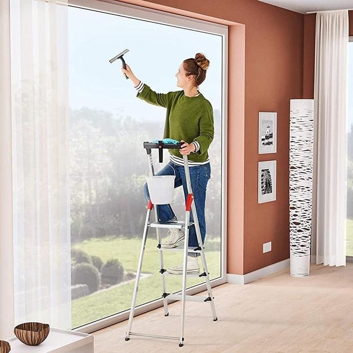 Produktbild Hailo L80 ComfortLine, Alu-Sicherheits-Stehleiter, 5 Stufen (Stehleiter, 150 cm)