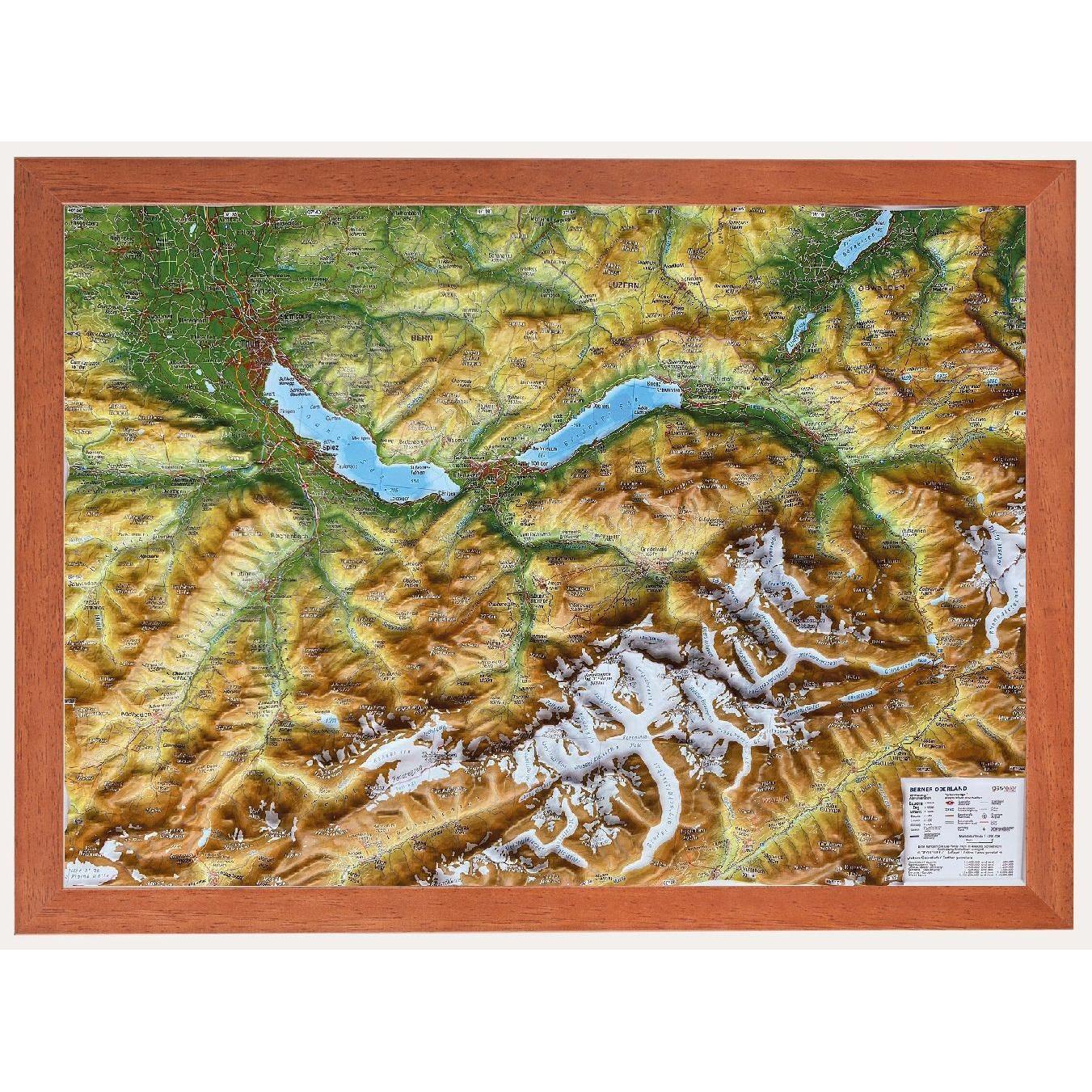 Markgraf:Berner Oberland, Reliefkarte k, Landkarte