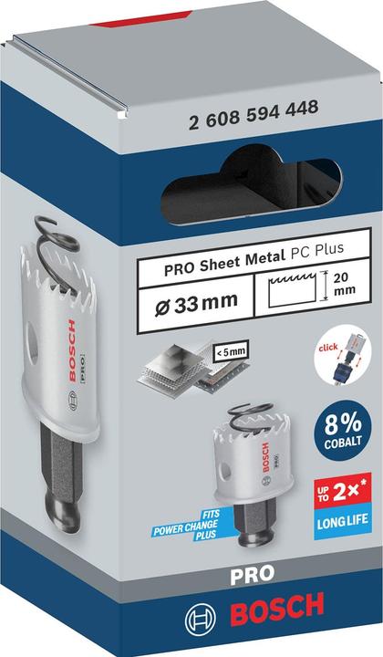 Productafbeelding Bosch Professional Zubehör PRO Plaatmetaal PC Plus gatenzaag, 33 mm (33 mm)