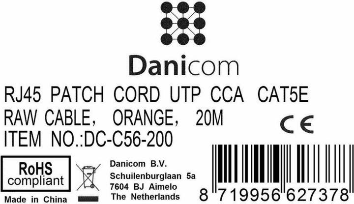 Produktbild Dsit CAT 5e Netzwerkkabel U/UTP (UTP, CAT5e, 20 m)