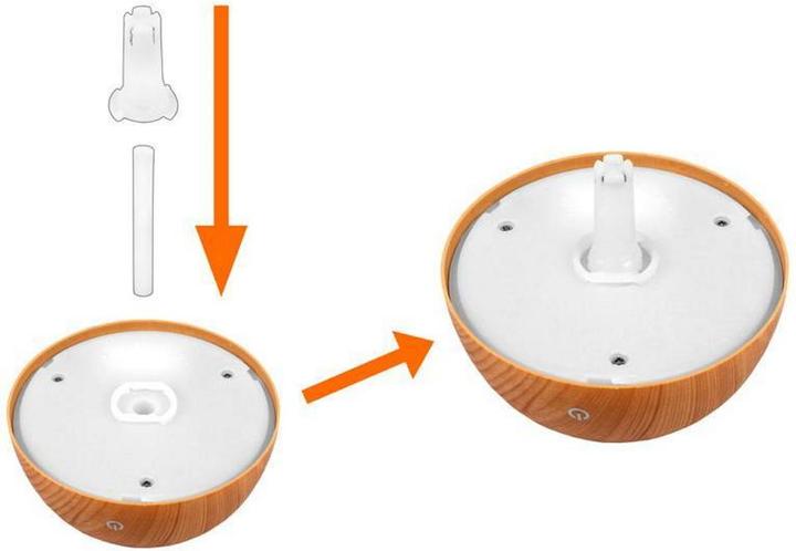 Image du produit Lasmex Humidificateur d'air LTC, 4 couleurs illuminées, 130ml, bois clair