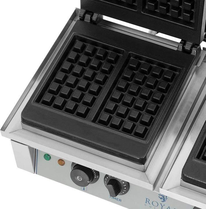 Produktbild Royal Catering Doppelwaffeleisen Elektro Waffelautomat Waffeleisen Waffelgerät Belgische Waffel