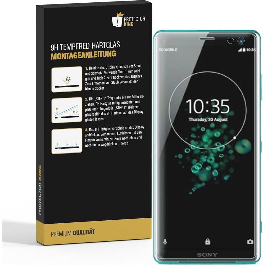 Thumbnail - Protectorking 4x echtes Tempered 9H Panzerhartglas 3D KLAR (4 Stück, Sony Xperia XZ3), Smartphone Schutzfolie