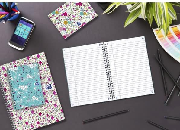 Produktbild Oxford FORME FLORAL - Spiralbuch (B5, Kariert, Harter Einband)
