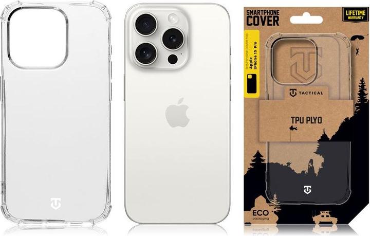 Actual product image NoName Tactical TPU Plyo Kryt pro Apple iPhone 15 Pro Transparent (Apple iPhone 15 Pro)